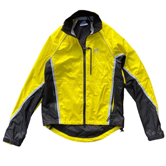 Showers Pass Elite Cycling Shell Jacket S Waterproof Yellow Hi Vis Bike Portland - Picture 1 of 9